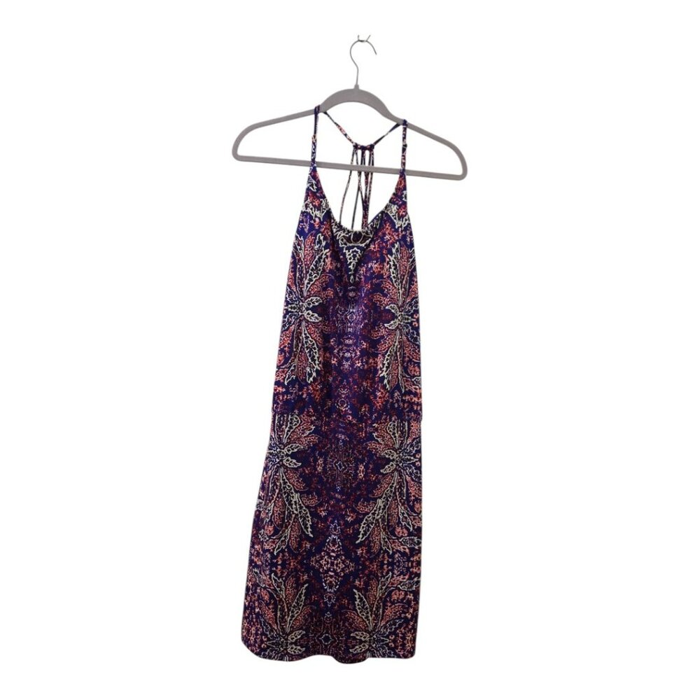 Athleta Maxi Dress M | Bold Print | Crisscross Back Sundress | Boho Style